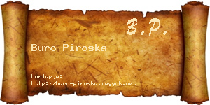 Buro Piroska névjegykártya